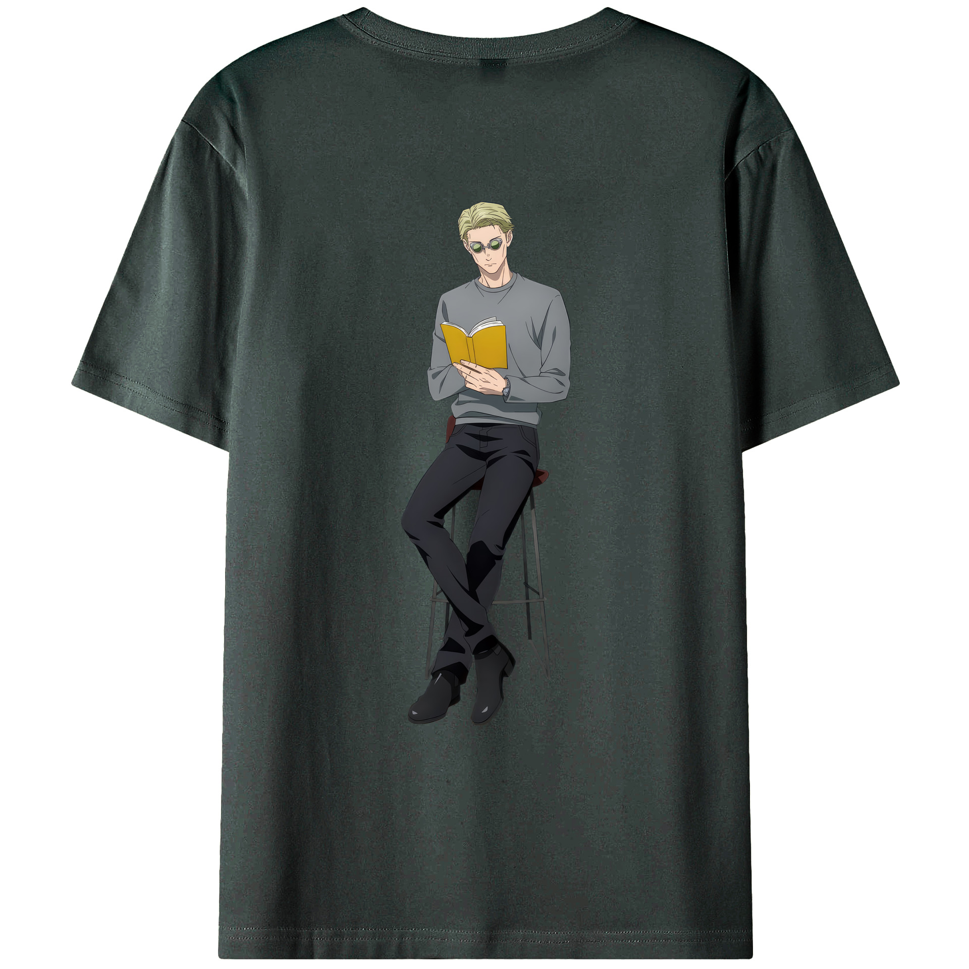 （画像用） 呪術廻戦 Jujutsu Kaisen 綿100％ メンズ半袖Tシャツ（バックプリント） 通気性